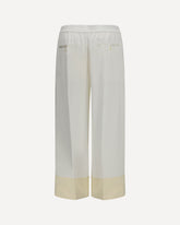 Drawstring satin Pants - WHITE | Base Blu