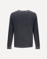 Acid-wash crew-neck Sweatshirt - GREY | Base Blu