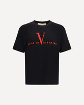 T-shirt with a “Made in Valentino” print - BLACK | Base Blu