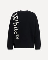 Vertical Bookish crewneck Sweater - BLACK | Base Blu