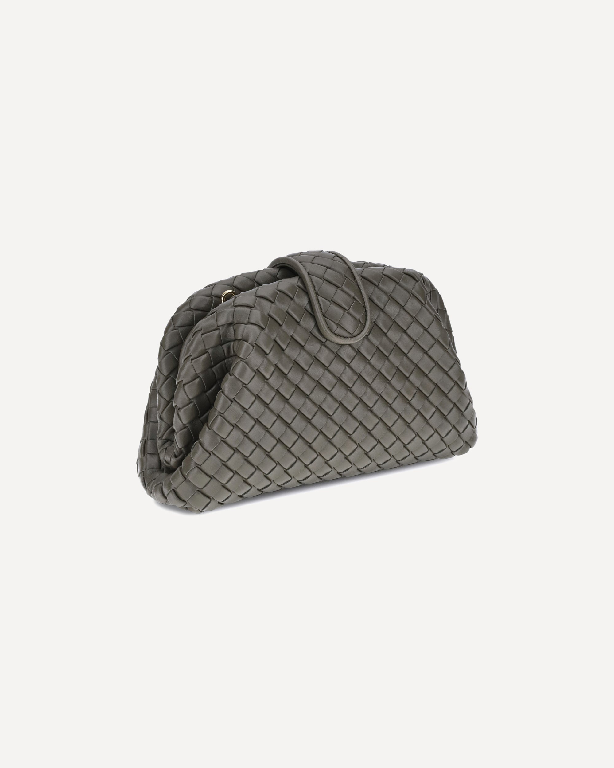 BOTTEGA VENETA Lauren 1980 Clutch Bag GREY | Base Blu