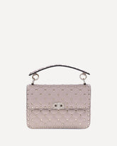 Medium Rockstud Spike Shoulder Bag - PINK | Base Blu