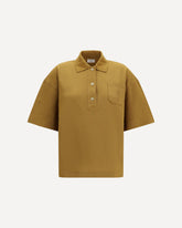 Polo Cassandre oversize in piqué  - GIALLO | Base Blu