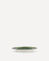 Oriente Italiano Collection porcelain dessert Plate - GREEN | Base Blu