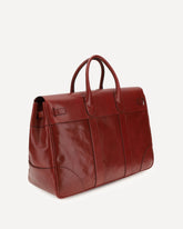 Leather Country Travel Bag - BORDEAUX | Base Blu