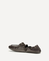Sneakers stringate in pelle effetto anticato - MARRONE | Base Blu