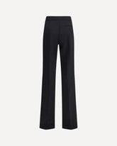 Straight Leg Pants in virgin wool - BLACK | Base Blu