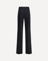 Straight Trousers in Virgin Wool - BLACK | Base Blu