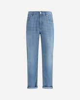 Jeans in cotton with distressed effect - BLUE | Base Blu