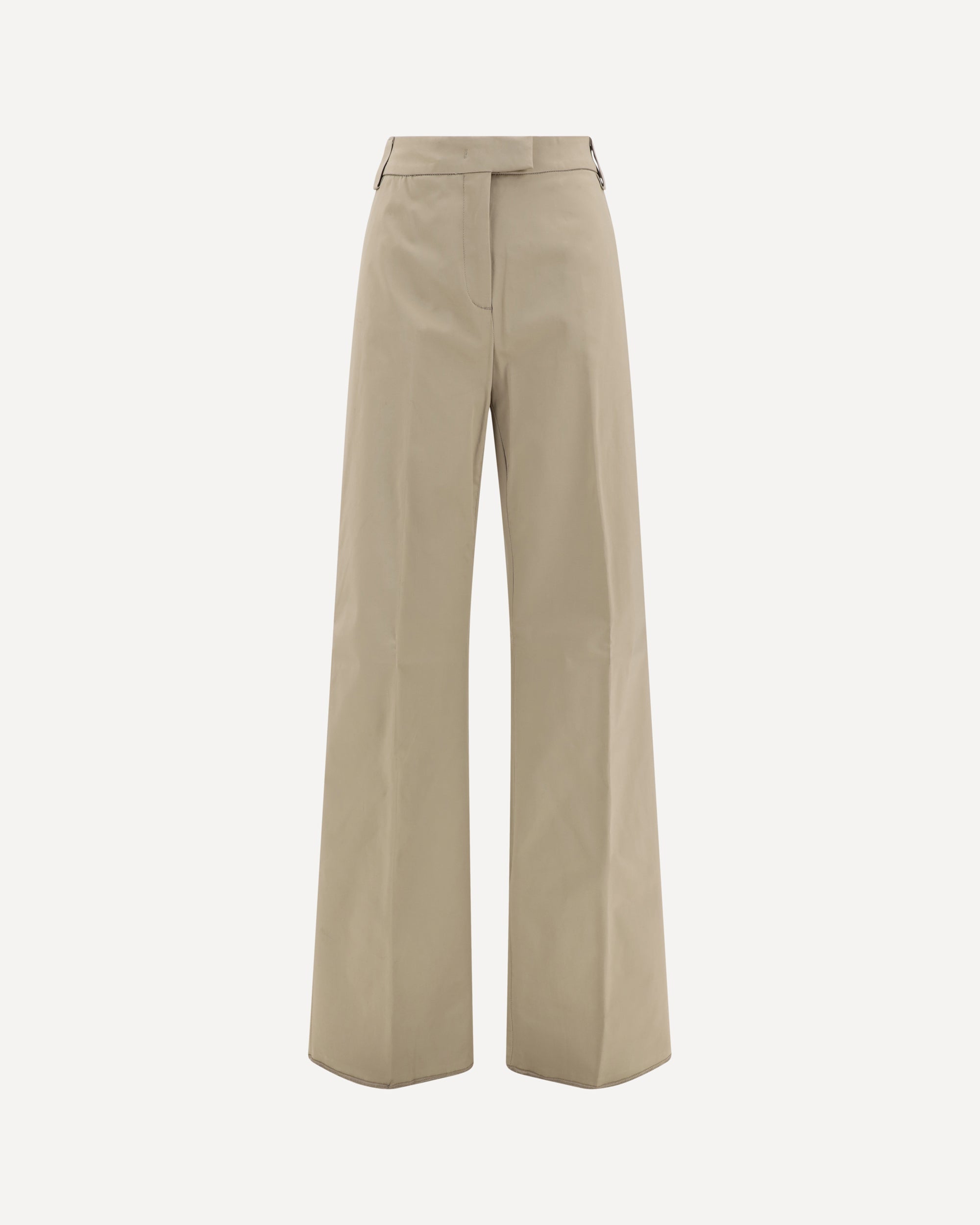 THE LATEST Cotton Wide Leg Pants BEIGE | Base Blu