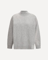 Crewneck Sweater in Wool and Cashmere - GREY | Base Blu