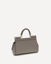 Sicily small leather Handbag - GREY | Base Blu