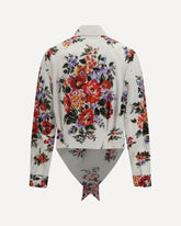 Cotton Shirt with bouquet print - MULTICOLOUR | Base Blu