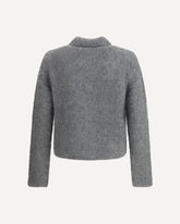 Cardigan Grigio in misto Alpaca e Lana - GRIGIO | Base Blu