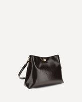 Borsa a Spalla Vittoria grande in pelle  - MARRONE | Base Blu