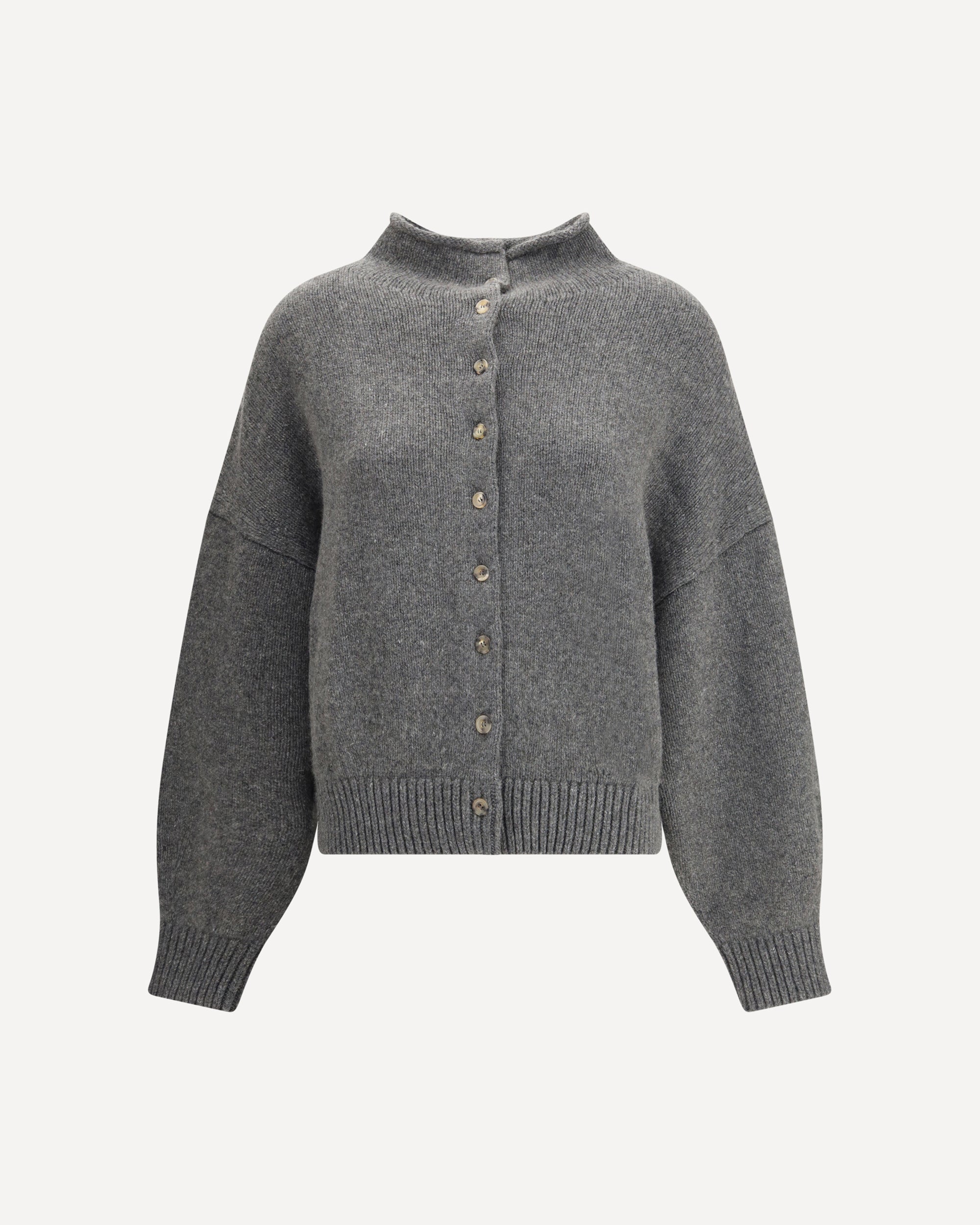 ★bubble★haag ニット　グレー　美品 Cashmere-blend cardigan, medium grey | Max Mara
