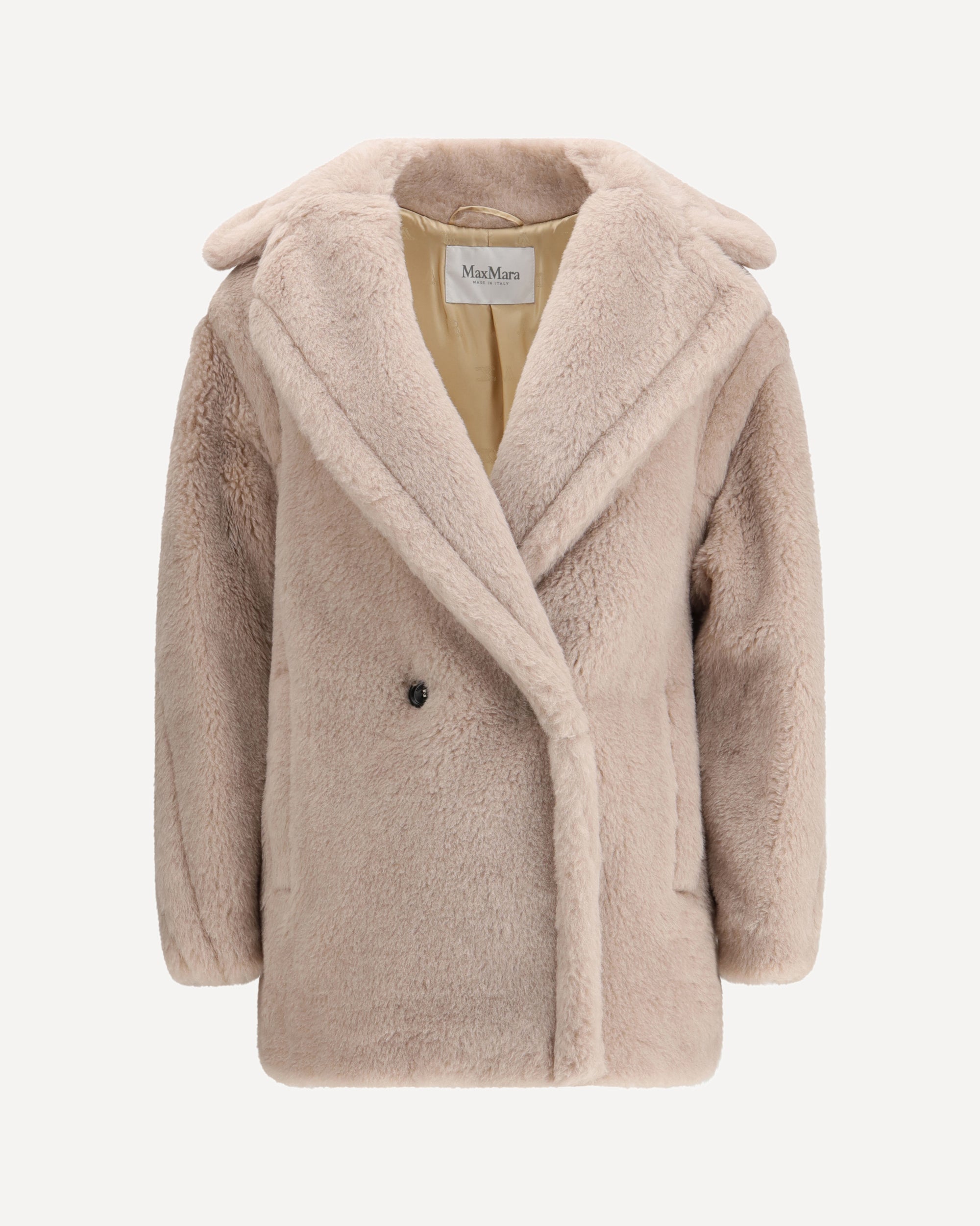 MAX MARA Teddy Bear Icon Short Coat BEIGE | Base Blu