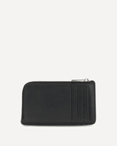 Cardholder crafted from glossy calfskin - BLACK | Base Blu