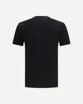 T-shirt slim in jersey di cotone con stampa - NERO | Base Blu