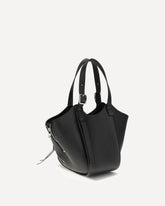 Borsa a Mano Hammock Flip in pelle - NERO | Base Blu