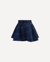 Flared denim Mini Skirt - BLUE | Base Blu