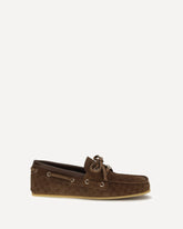 Suede boat Loafers - BROWN | Base Blu