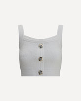 Tweed crop Top - WHITE | Base Blu