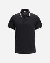piqué Polo Shirt - BLACK | Base Blu