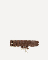 Braided leather Belt - BROWN | Base Blu