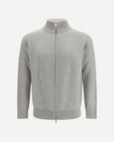 Wool and cashmere zip Sweater - GREY | Base Blu