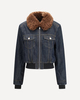 Denim Bomber Jacket - BLUE | Base Blu