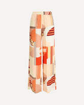 Patchwork print silk crepe Pants - MULTICOLOUR | Base Blu