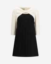 Short Crepe Couture Dress - BLACK | Base Blu