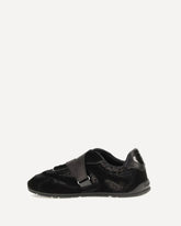 Yulia suede Sneakers with sequins - BLACK | Base Blu