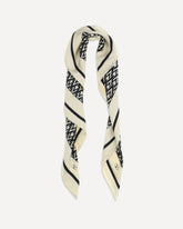 Silk Foulard with all-over monogram print - MULTICOLOUR | Base Blu