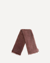 Lightweight cashmere Scarf with fringes - BORDEAUX | Base Blu