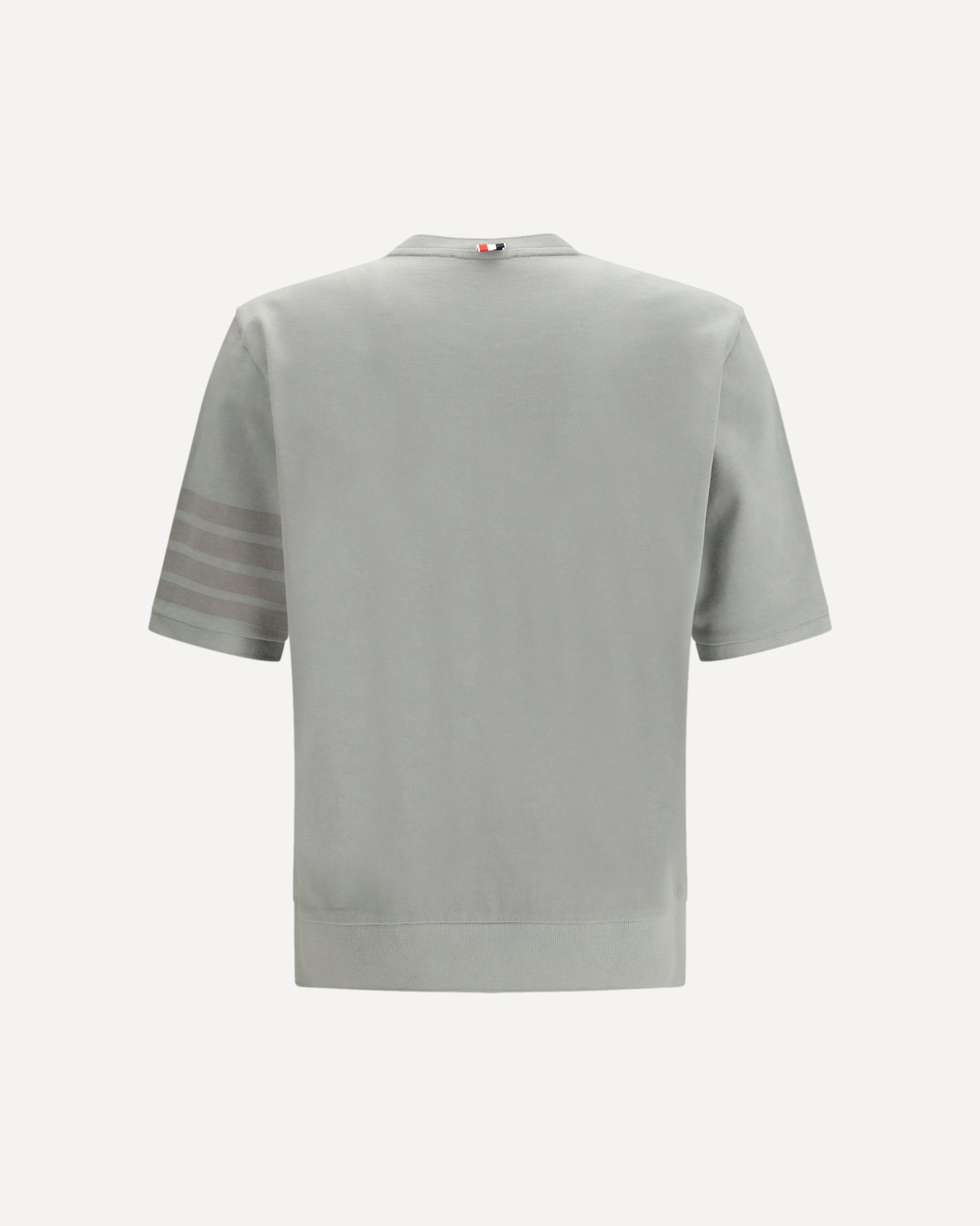 THOM BROWNE 4-Bar cotton jersey T-shirt GREY | Base Blu
