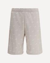 All-over logo pinstripe Shorts - BEIGE | Base Blu