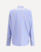 Striped Cotton Shirt - LIGHT BLUE | Base Blu