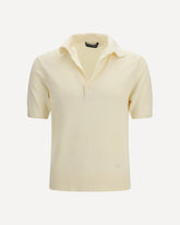 Cotton-blend Polo Shirt - CREAM | Base Blu