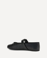 Leather Ballerinas - BLACK | Base Blu