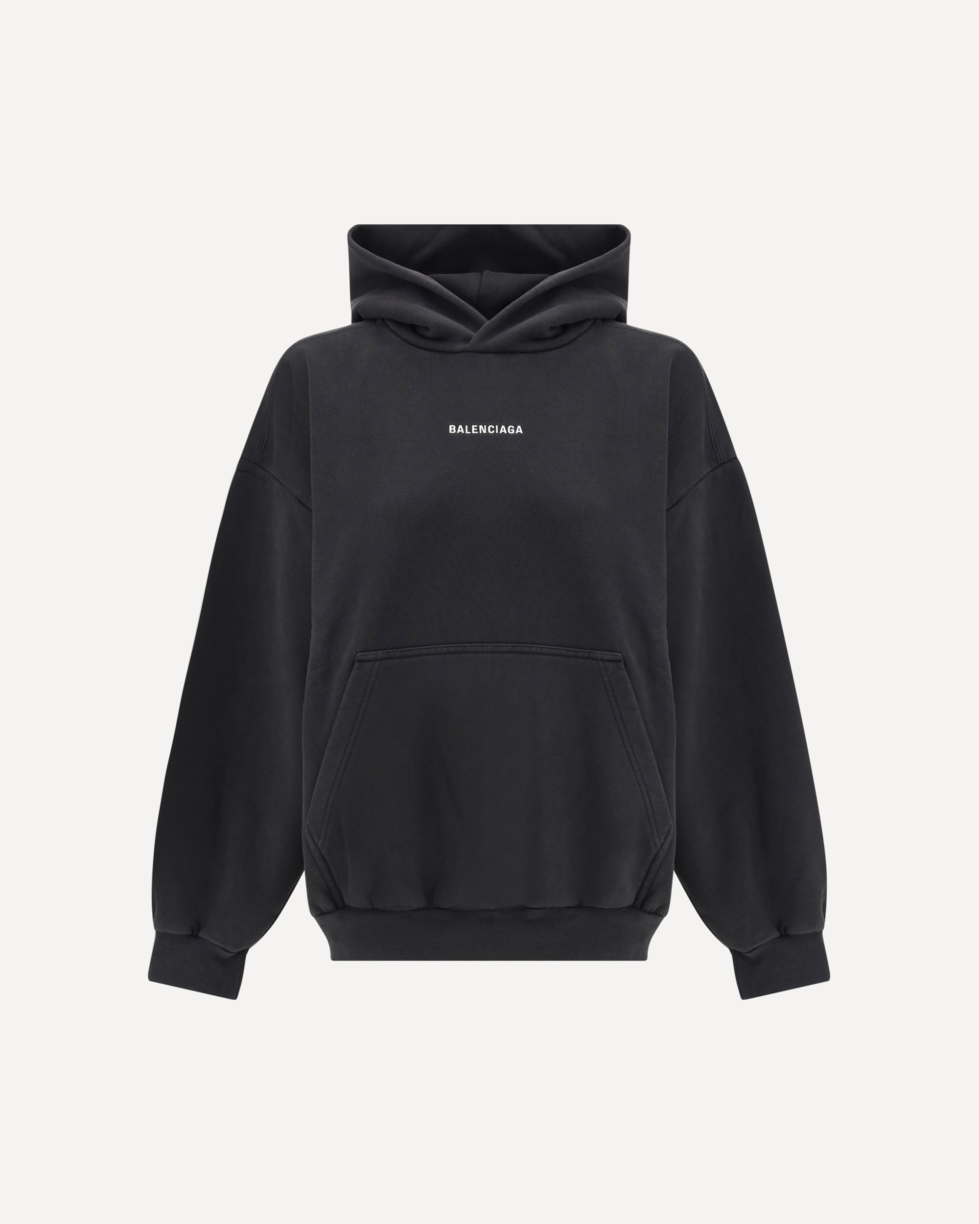 BALENCIAGA Logoed Hoodie BLACK | Base Blu