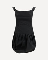 Abito mini off-shoulder con gonna a sbuffo - NERO | Base Blu