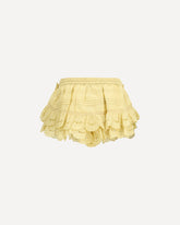 Puria Shorts with ruffles - YELLOW | Base Blu