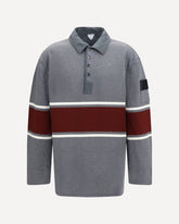 Oversized cotton striped Polo Shirt - MULTICOLOUR | Base Blu
