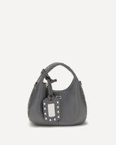 Mini studded Hobo Handbag - GREY | Base Blu