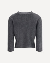 Cashmere Crop Sweater - GREY | Base Blu