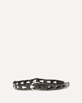 Woven leather Belt - BLACK | Base Blu