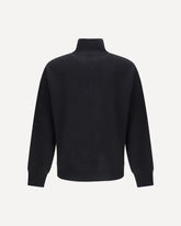 High-neck Wool Sweatshirt - BLACK | Base Blu