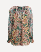 Silk crepon Shirt - MULTICOLOUR | Base Blu